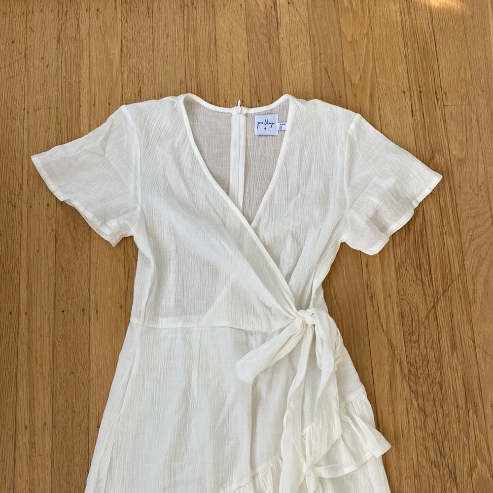 White wrap dress
